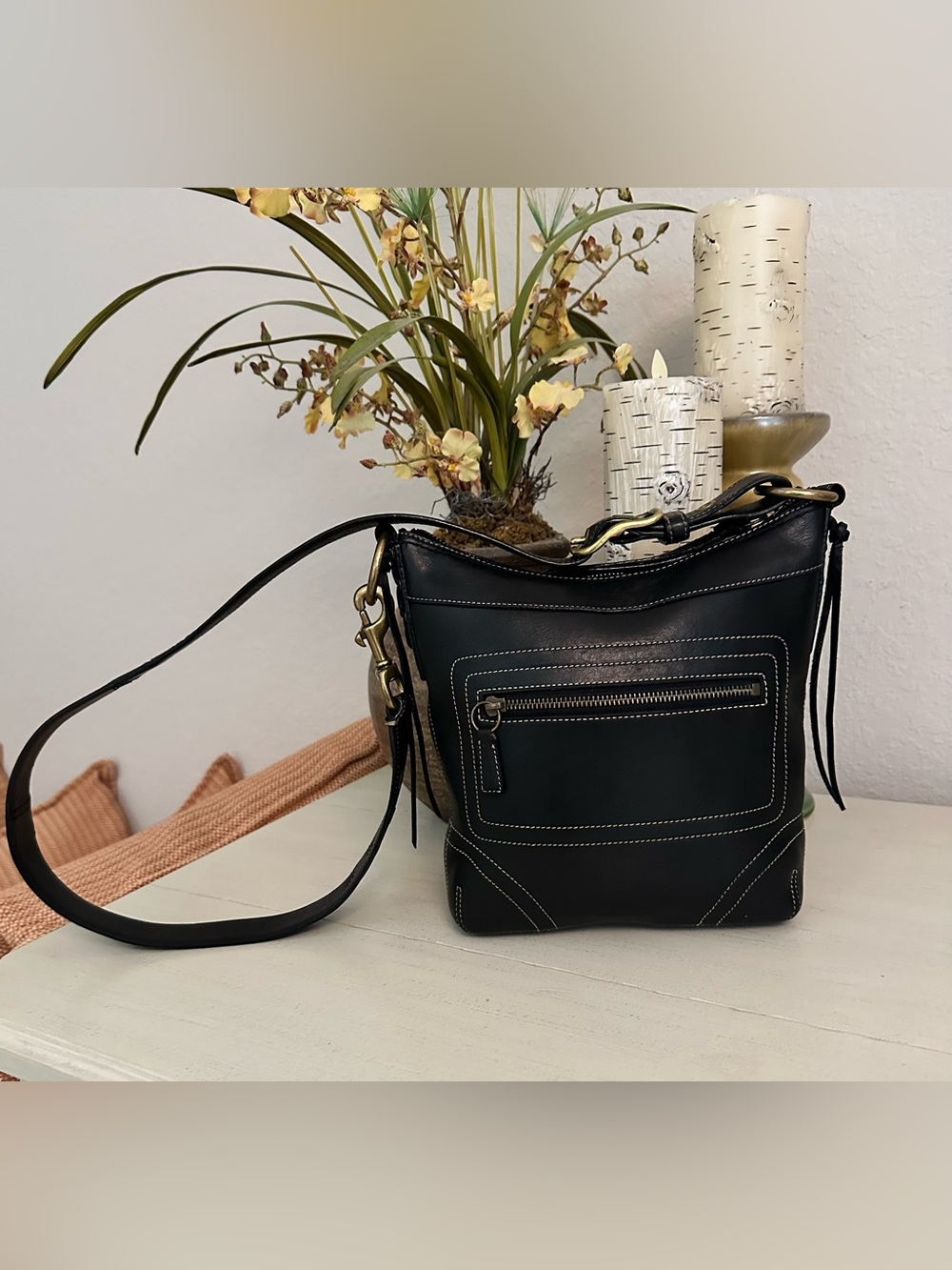 Coach “Legacy Bleeker” shoulder/crossbody black leather- EVC